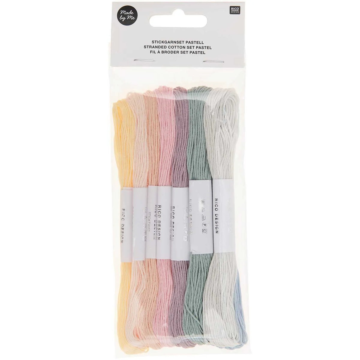 Stickgarn-Set in Pastell, 10 Docken von Rico Design