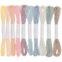 Stickgarn-Set in Pastell, 10 Docken von Rico Design