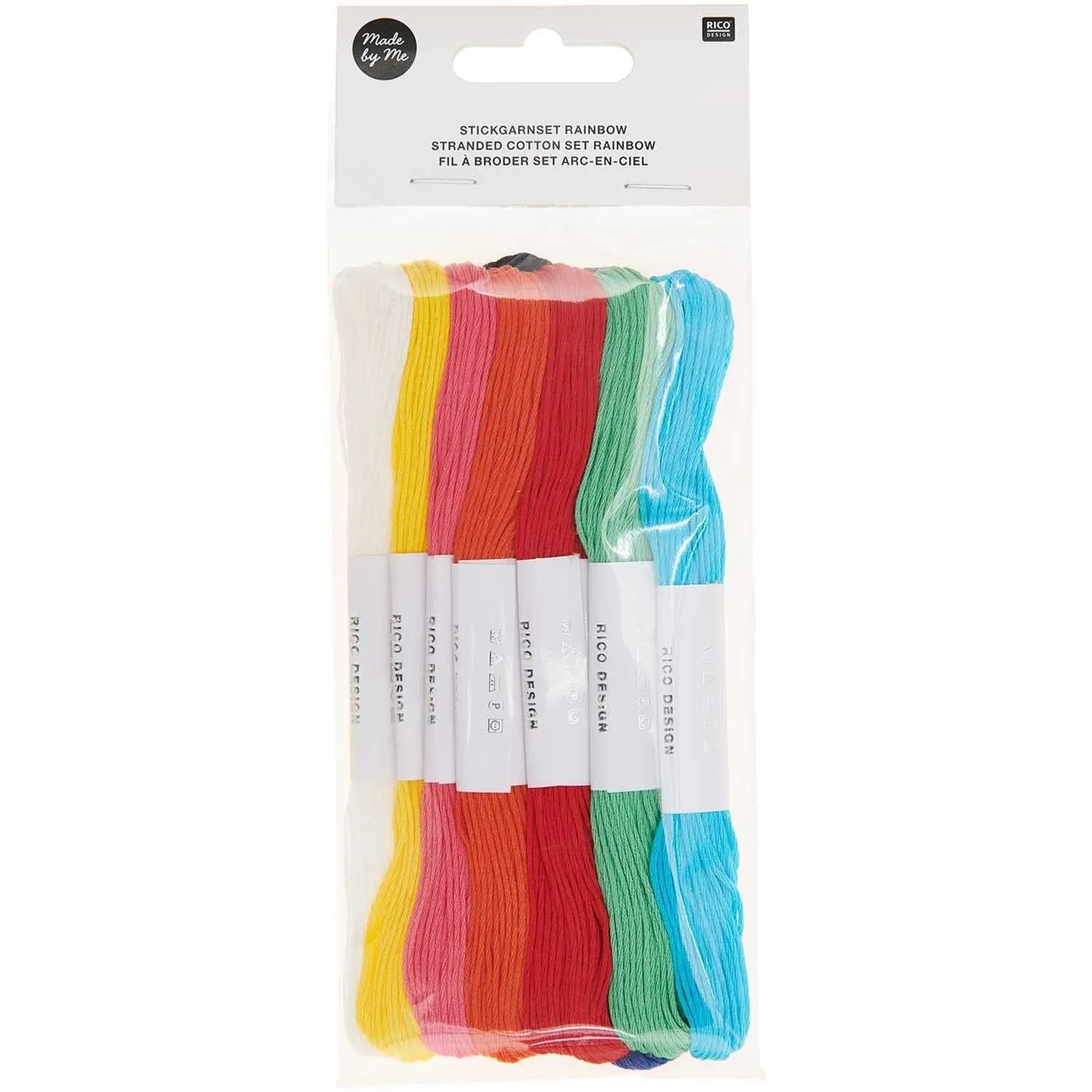 Stickgarn-Set in Rainbow, 10 Docken von Rico Design
