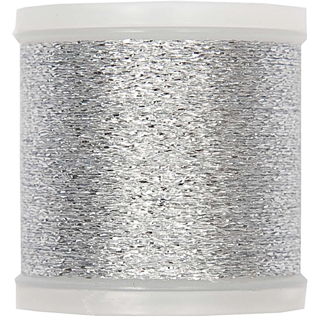 Metallic embroidery thread in silver, 200m by Rico Design