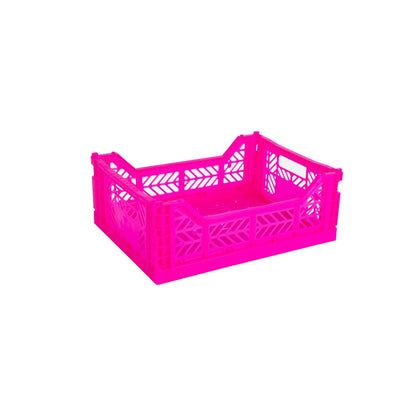 Aykasa Midi foldable crate in Neon Pink