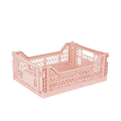 Aykasa Midi foldable crate in Milk Tea