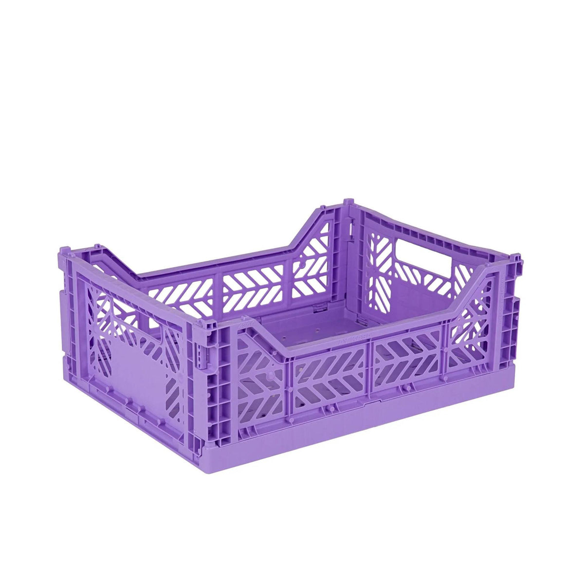 Aykasa Midi foldable crate in Taro Milk