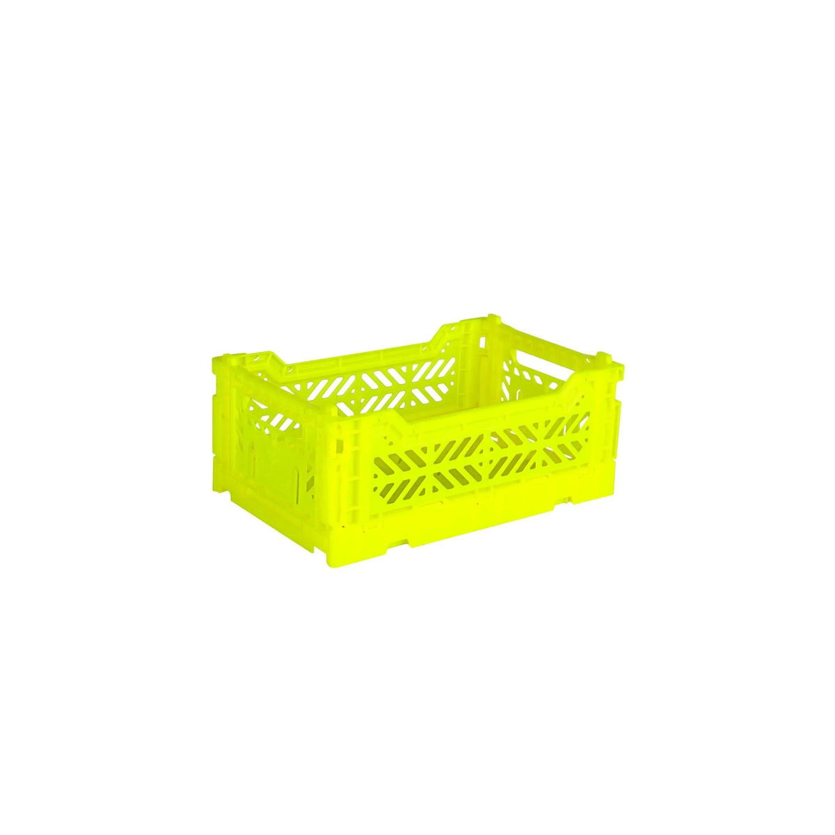 Aykasa Mini foldable crate in Neon Yellow