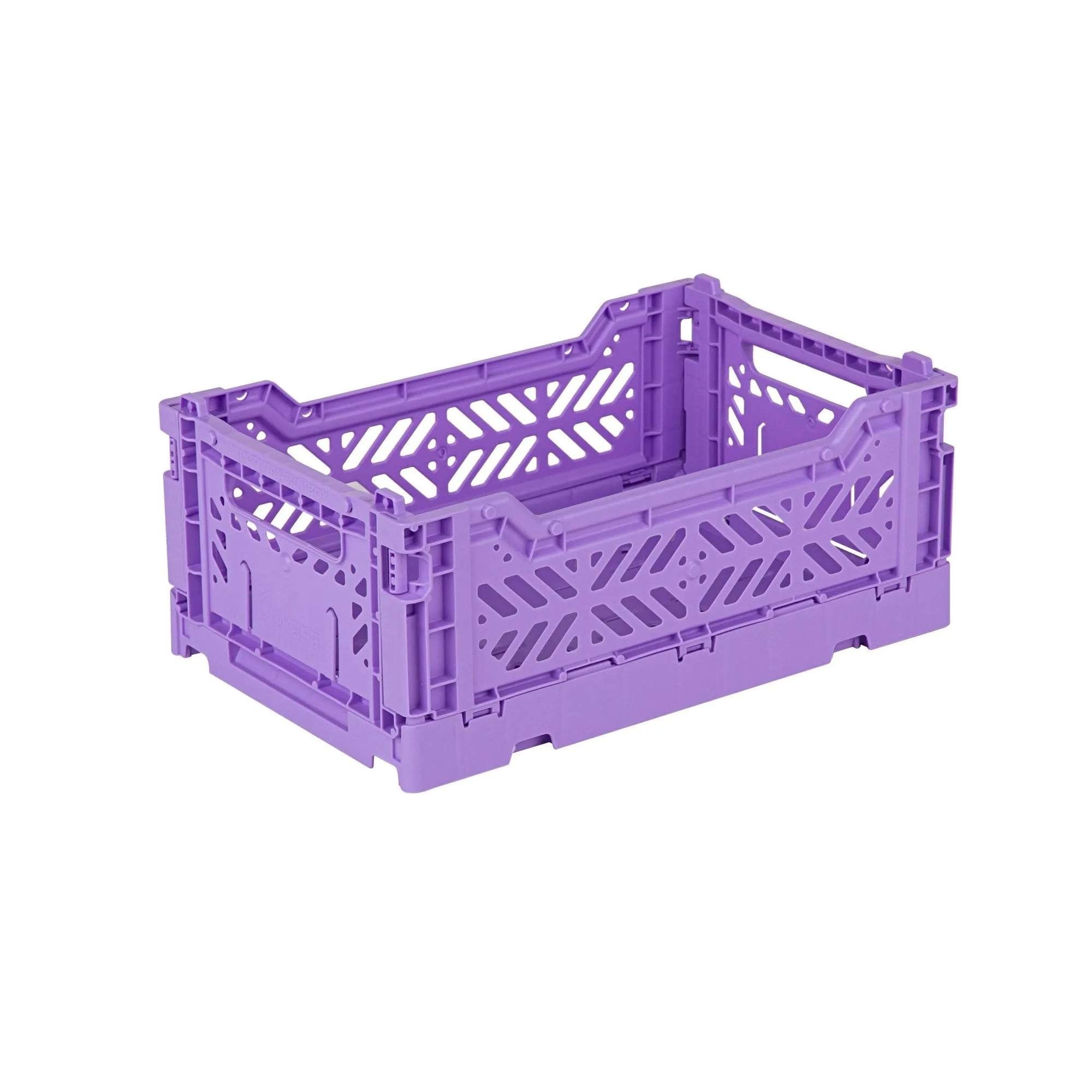 Aykasa Mini foldable crate in Taro Milk