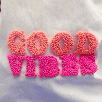 Good Vibes Punch-Needle-Taschen-Vorlagenbogen