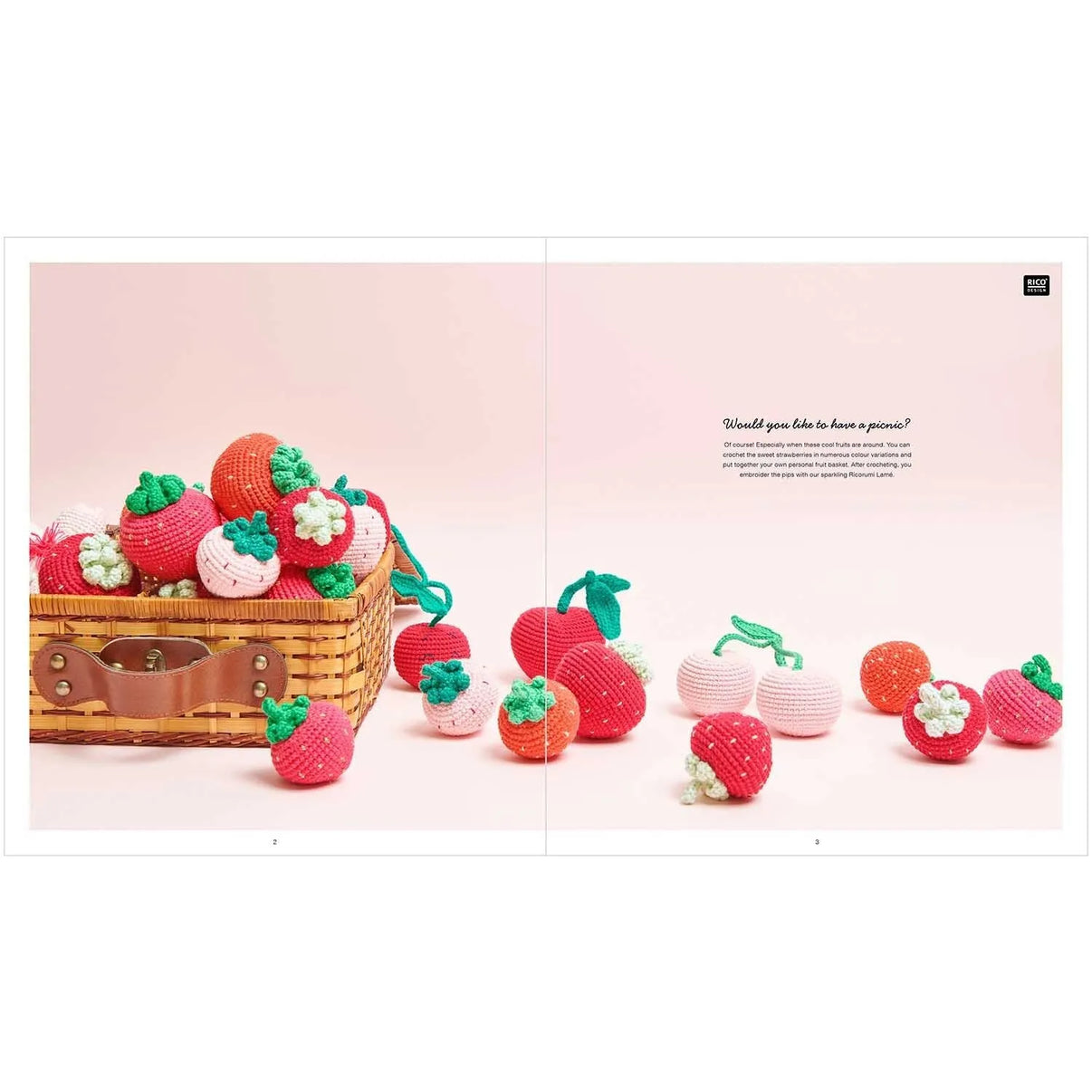 Ricorumi crochet book 'Just Bees + Fruits + Flowers' in German by Rico Design