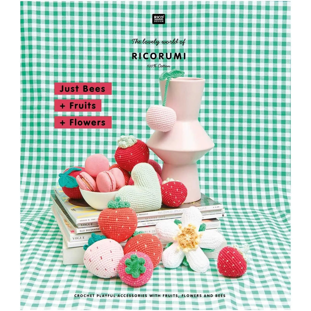 Ricorumi crochet book 'Just Bees + Fruits + Flowers' in German by Rico Design