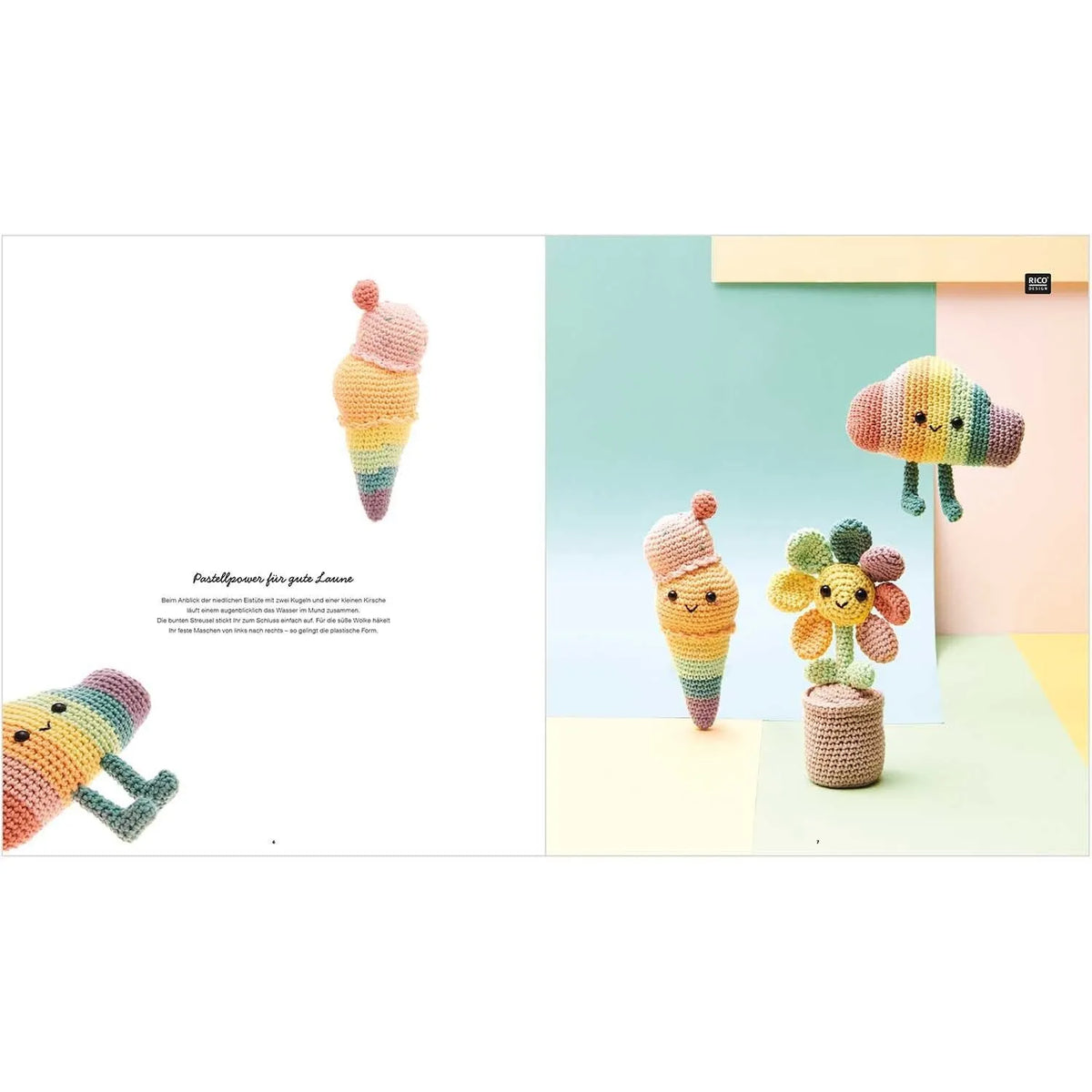 Ricorumi Häkelbuch 'Rainbow' auf Deutsch von Rico Design