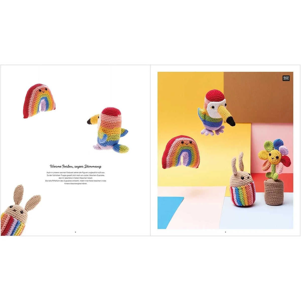 Ricorumi Häkelbuch 'Rainbow' auf Deutsch von Rico Design