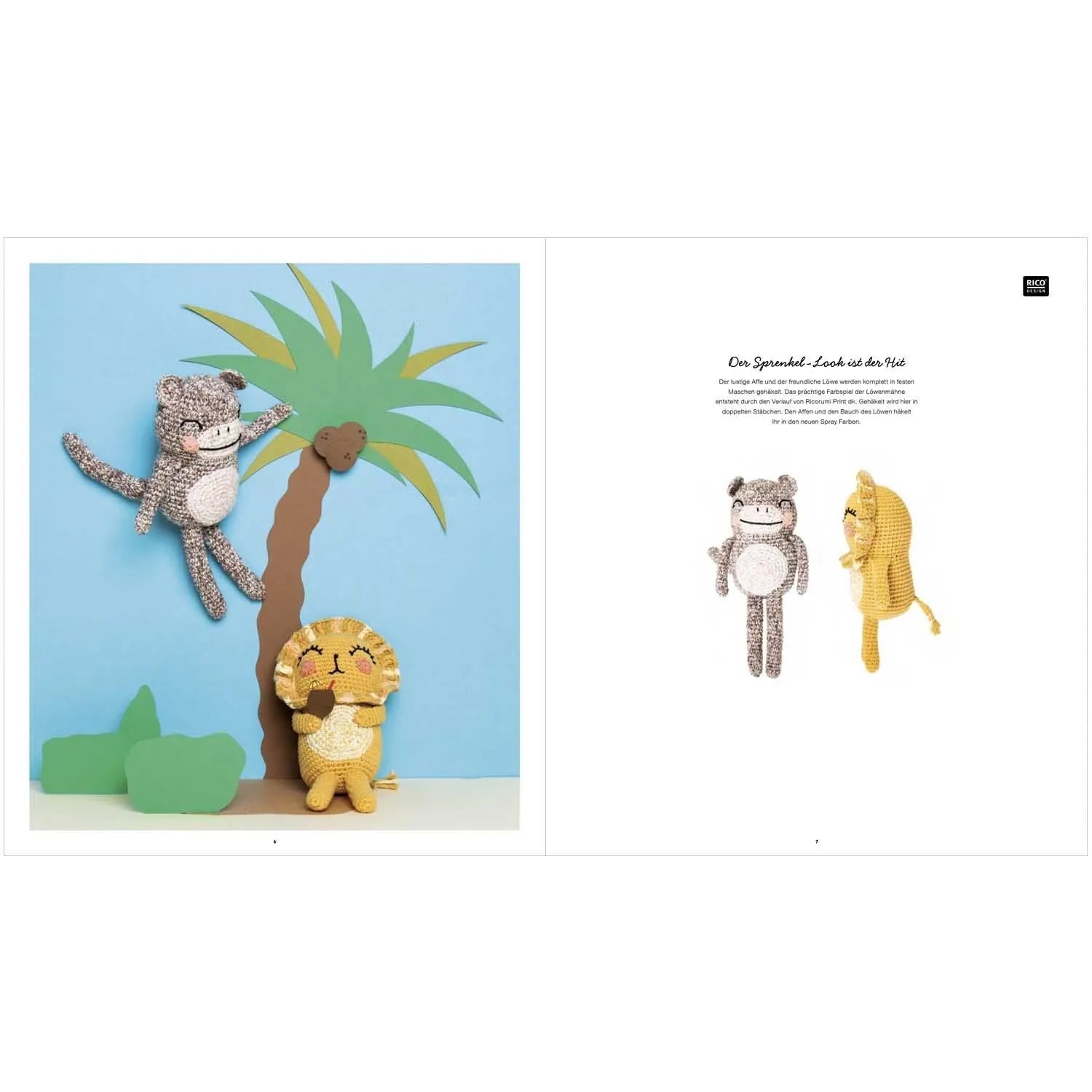 Ricorumi Häkelbuch 'Wild Wild Animals' auf Deutsch von Rico Design