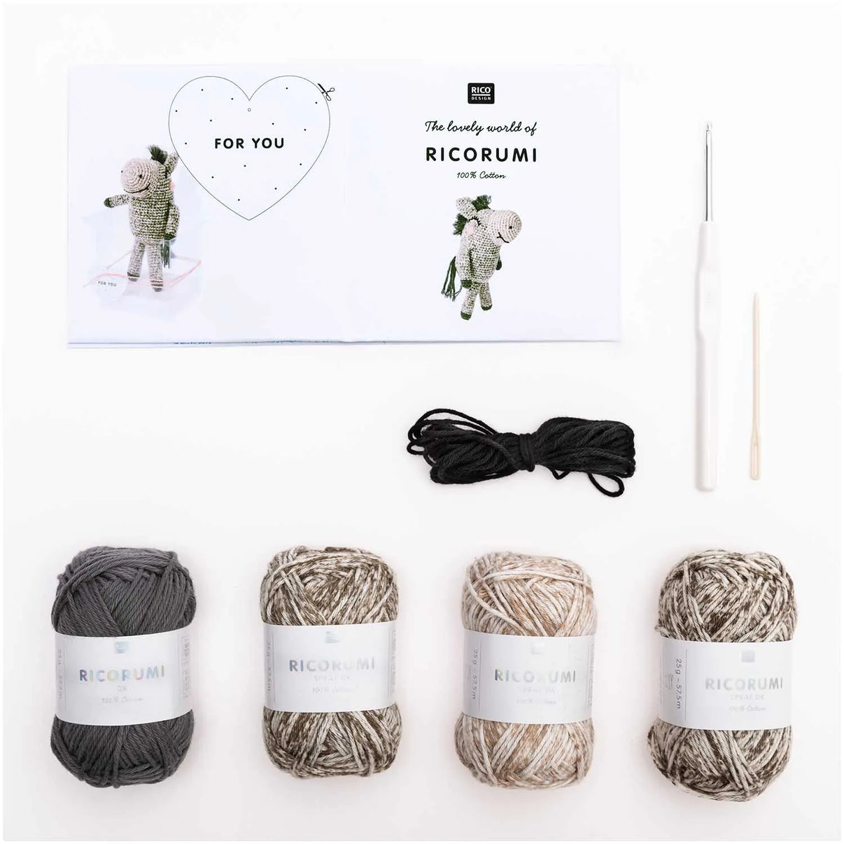 Ricorumi Häkelset für ein Donkey-Amigurumi von Rico Design