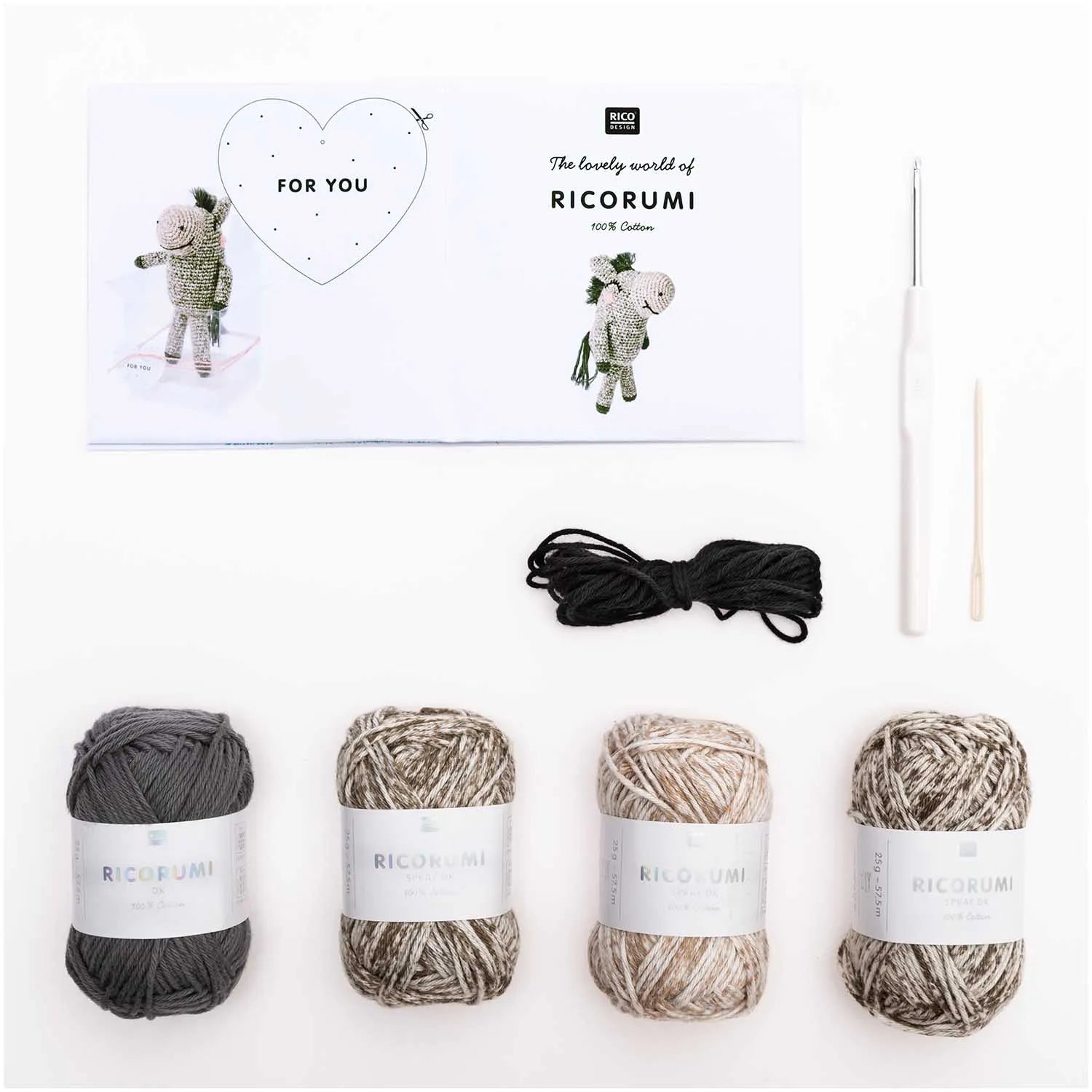 Ricorumi Häkelset für ein Donkey-Amigurumi von Rico Design