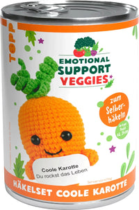 Topp Häkelset, Emotional Support Veggies Karotte