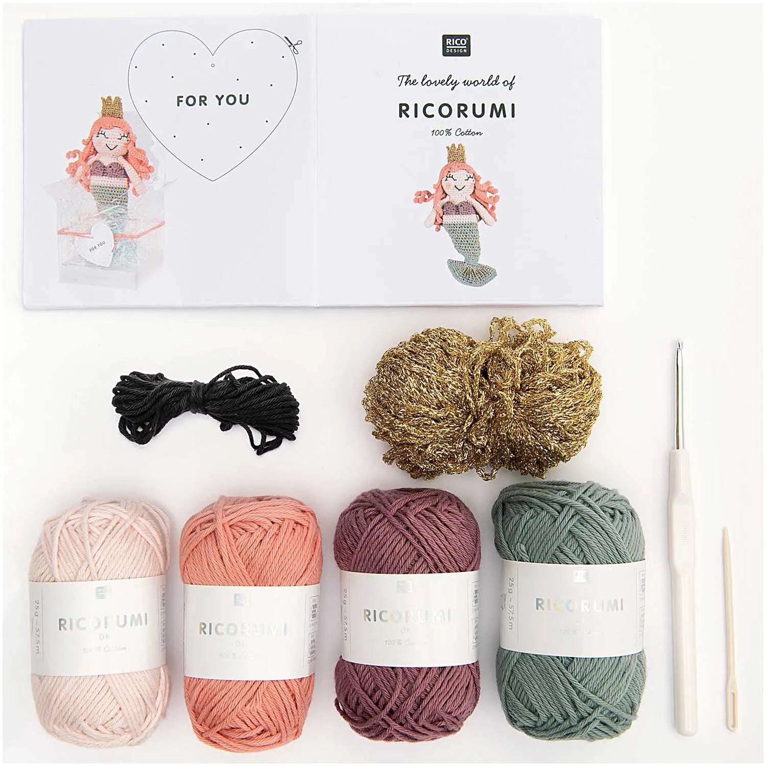 Ricorumi Häkelset für ein Meerjungfrau-Amigurumi von Rico Design