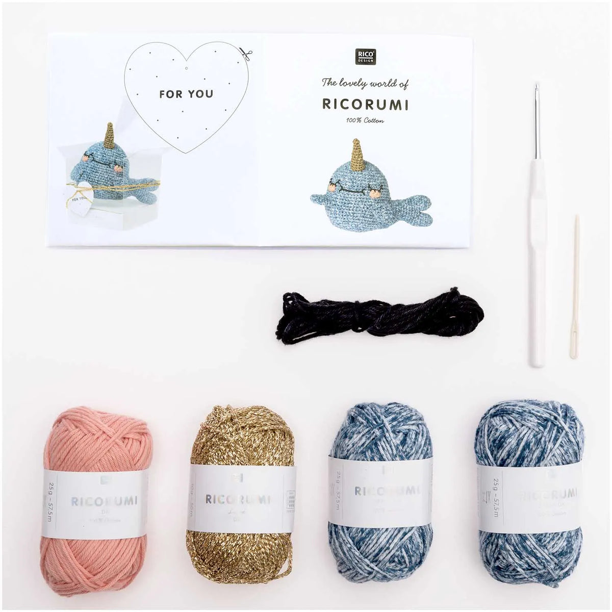 Ricorumi Häkelset für ein Narwahl- Creative Ricorumi von Rico Design