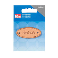 Prym ovales Handmade-Lederlabel in Natur