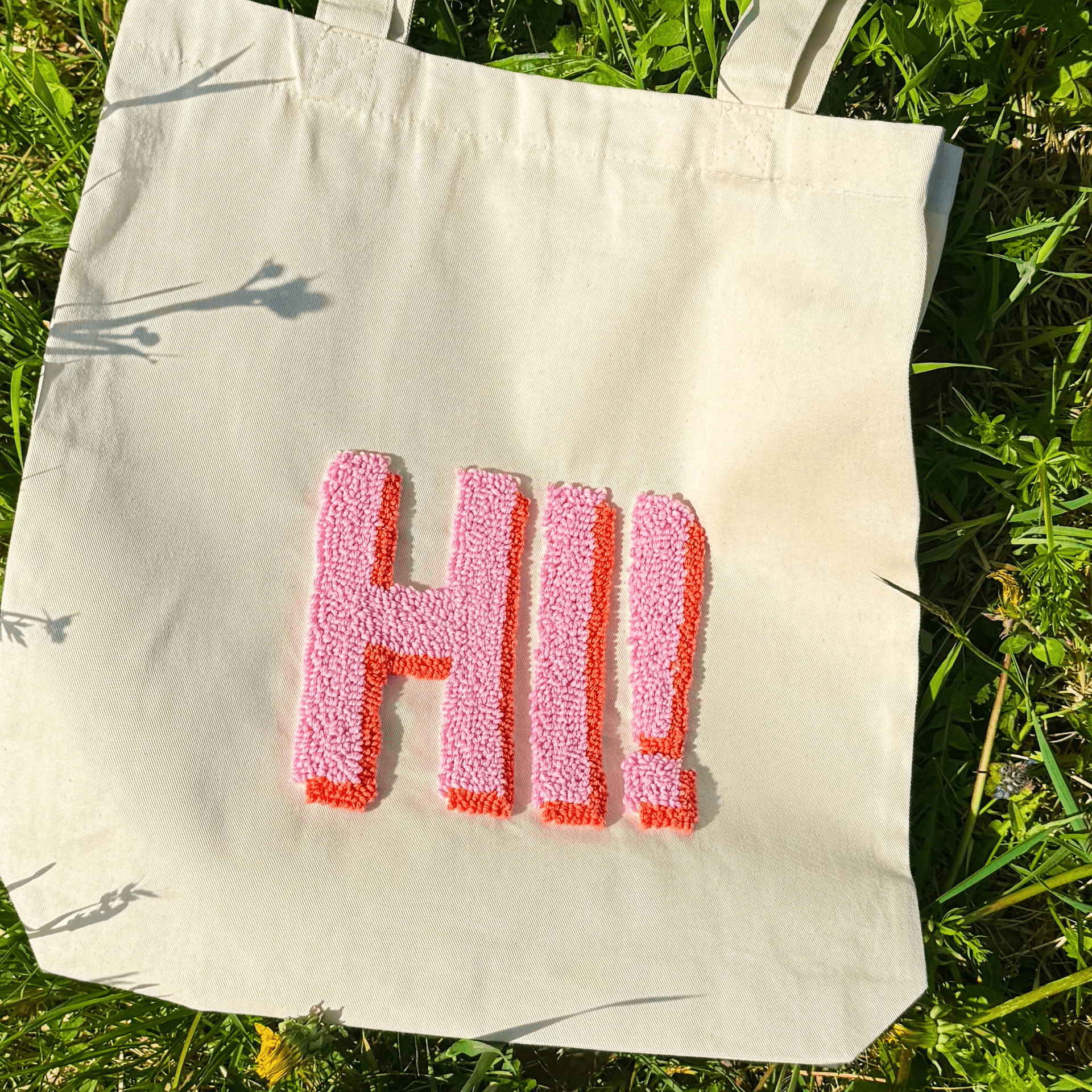 Hi! punch needle bag pattern sheet