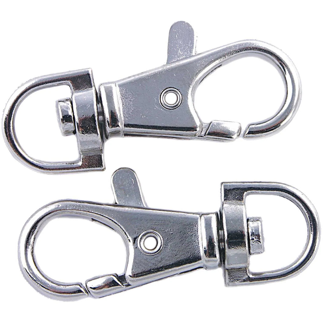 Large silver carabiner clips, 2 pcs 38mm by Rico Design