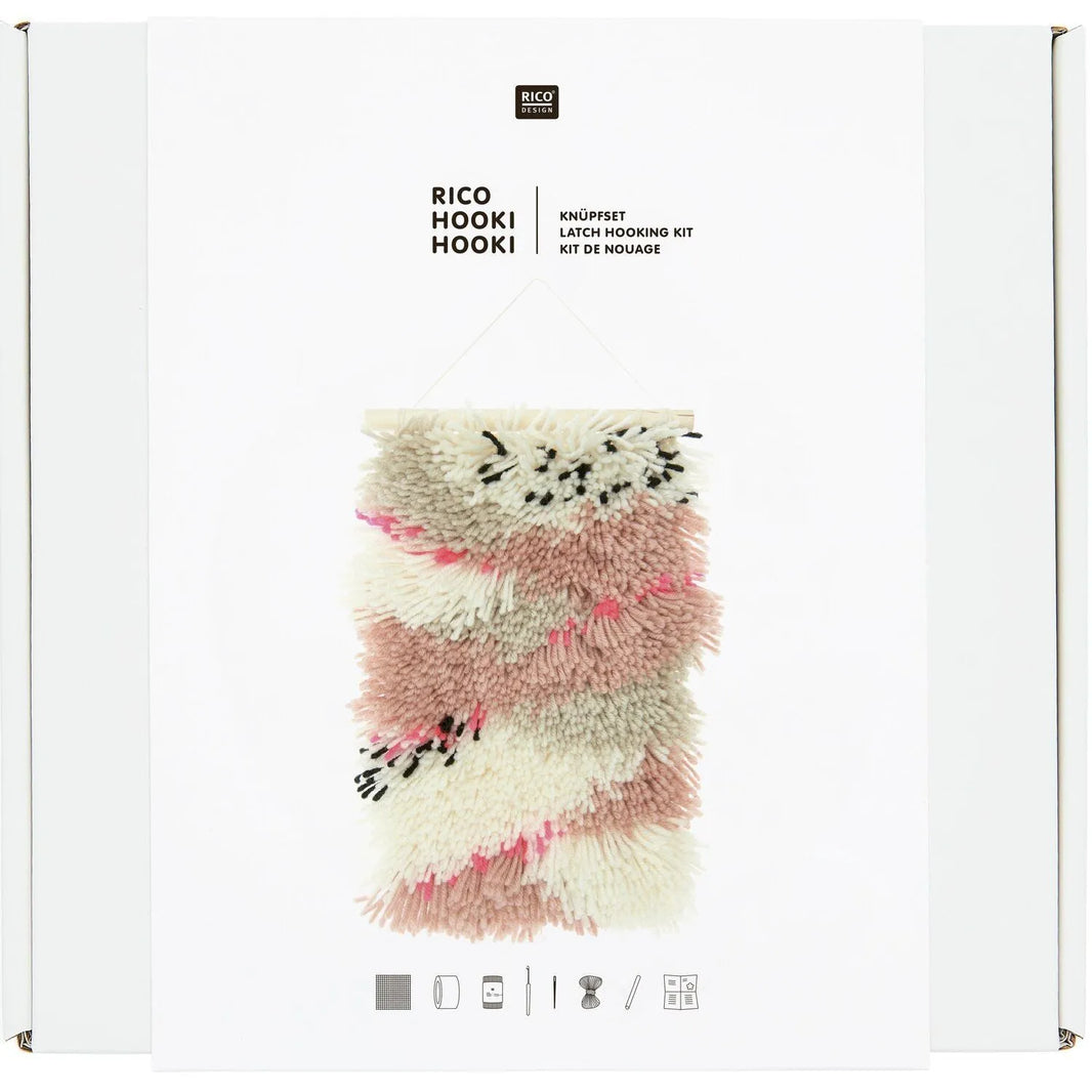 Knüpfteppich-Set, Motiv Neon-Landschaft, von Rico Design