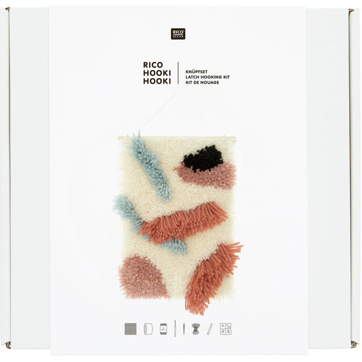 Knüpfteppich-Set, Motiv Steine, von Rico Design
