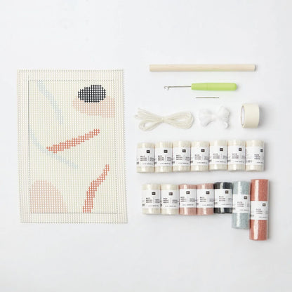 Knüpfteppich-Set, Motiv Steine, von Rico Design