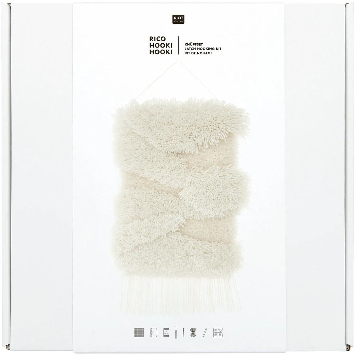 Knüpfteppich-Set, Motiv weisse Landschaft, von Rico Design