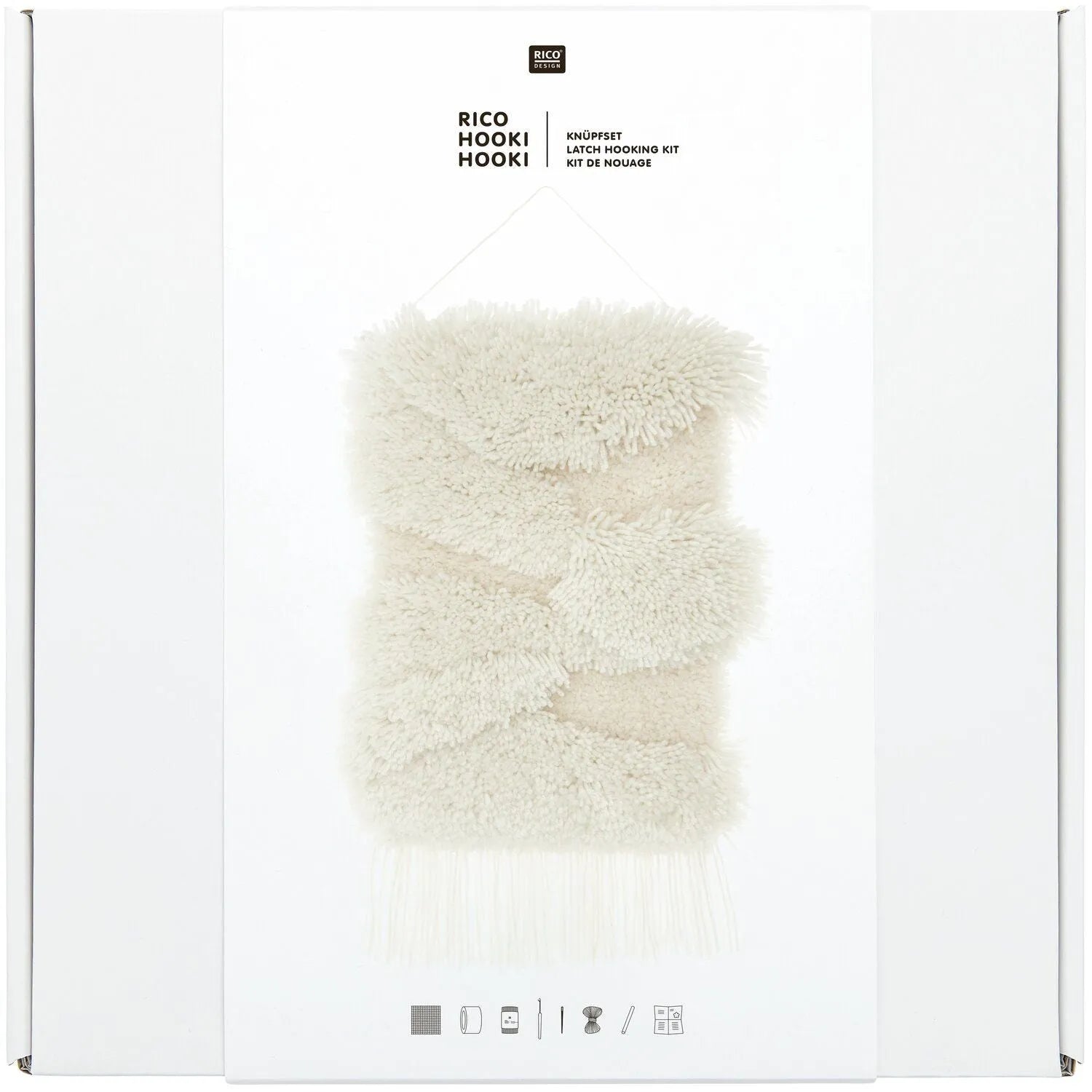 Knüpfteppich-Set, Motiv weisse Landschaft, von Rico Design