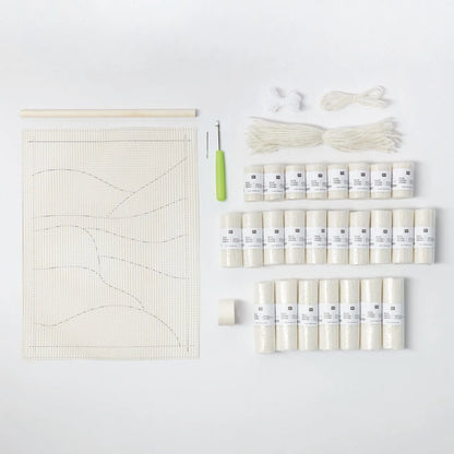 Knüpfteppich-Set, Motiv weisse Landschaft, von Rico Design