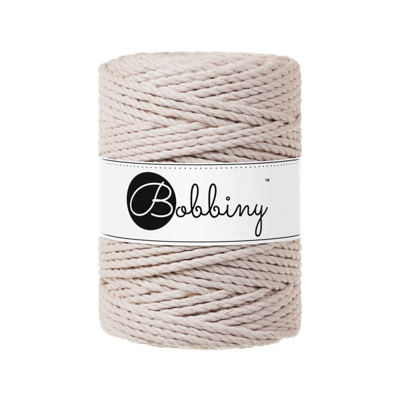 Macrame 3ply Rope - 5mm - 100m - cotton - Bobbiny