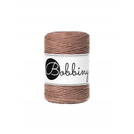 Bobbiny macramé cotton cord, 1.5mm and 100m, in mocha mousse