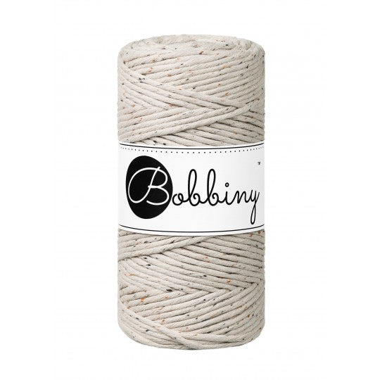 Bobbiny macramé cotton cord, 3mm and 100m, in leopard print
