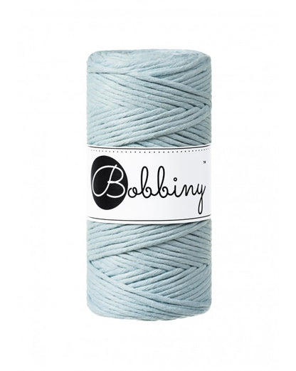 Bobbiny macramé cotton cord, 3mm and 100m, in misty grey