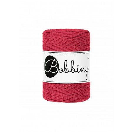 Bobbiny macramé rope, 1.5mm and 100m, in classic red