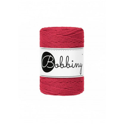 Bobbiny macramé rope, 1.5mm and 100m, in classic red