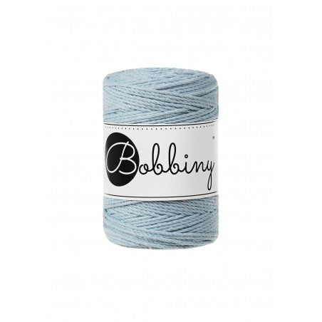 Bobbiny macramé rope, 1.5mm and 100m, in misty grey