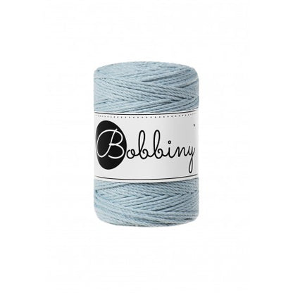 Bobbiny macramé rope, 1.5mm and 100m, in misty grey