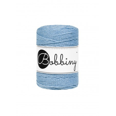 Bobbiny macramé rope, 1.5mm and 100m, in perfect blue