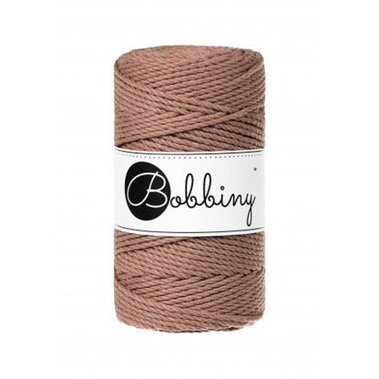 Bobbiny 3-fach Makramee-Schnur, 3mm und 100m, in Mocha Mousse