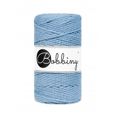 Bobbiny 3-fach Makramee-Schnur, 3mm und 100m, in Perfect Blue