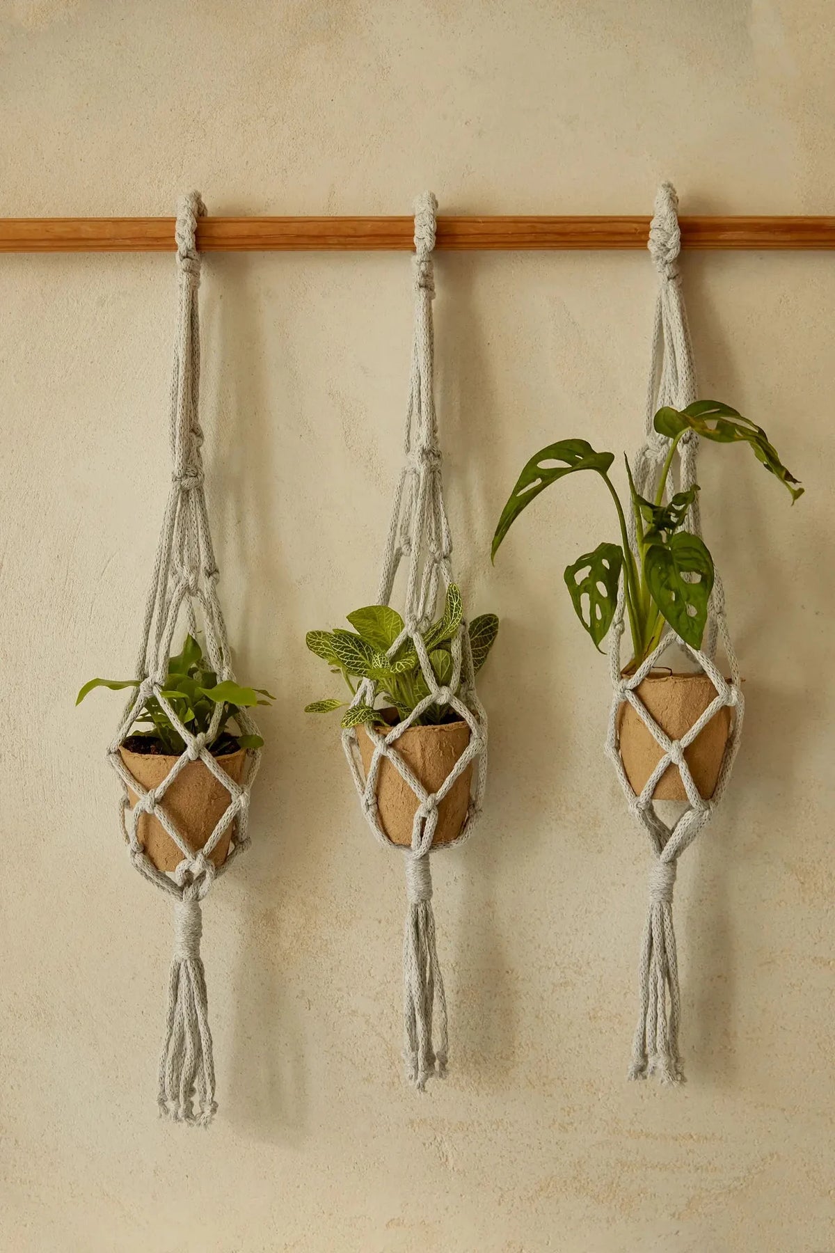 Macramé-Set für drei Blumenampeln von DMC