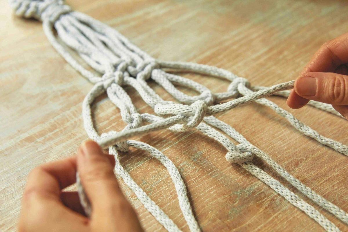 Macramé plant hanger kit, three hangers by DMC