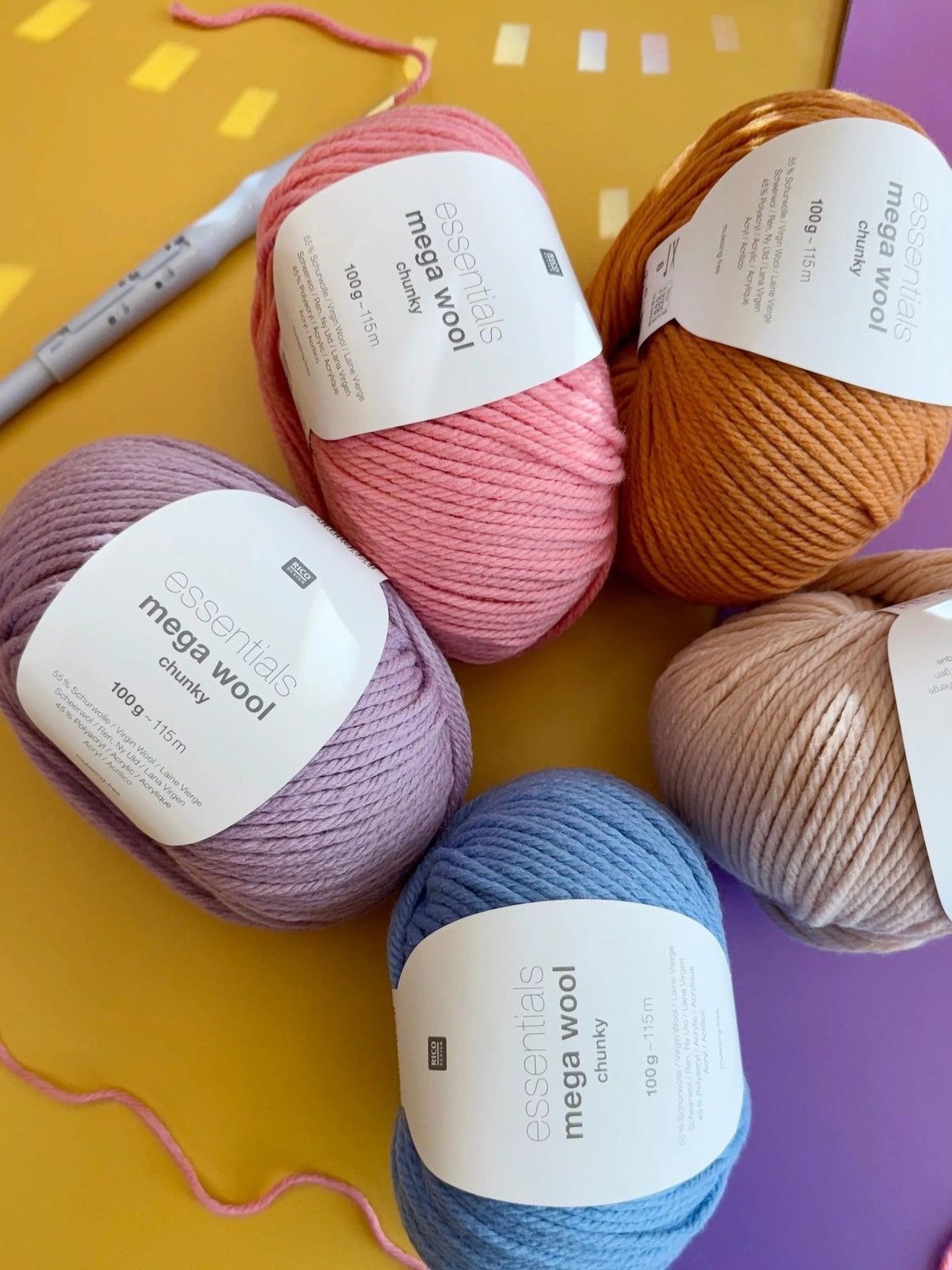 Rico Mega Chunky wool, skein detail