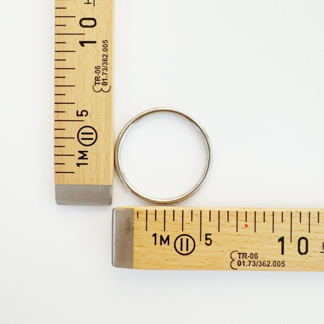 Silver metal ring detail, 50mm