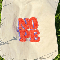 NOPE punch needle bag pattern sheet