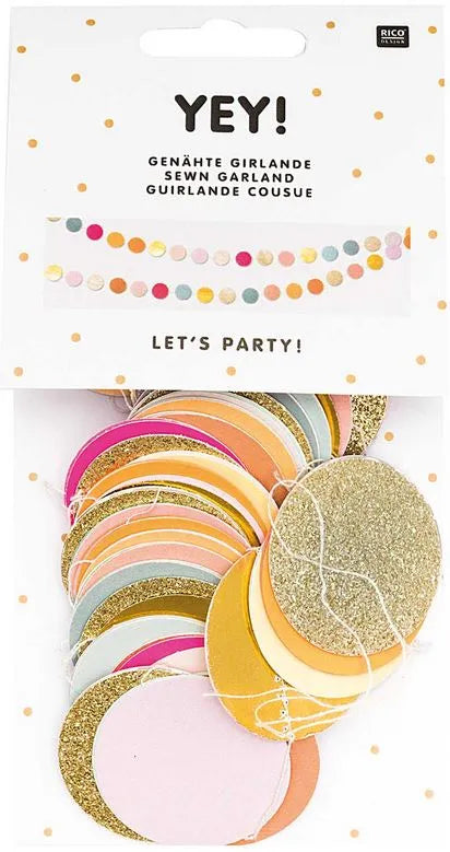Bunte Partygirlande von Rico Design