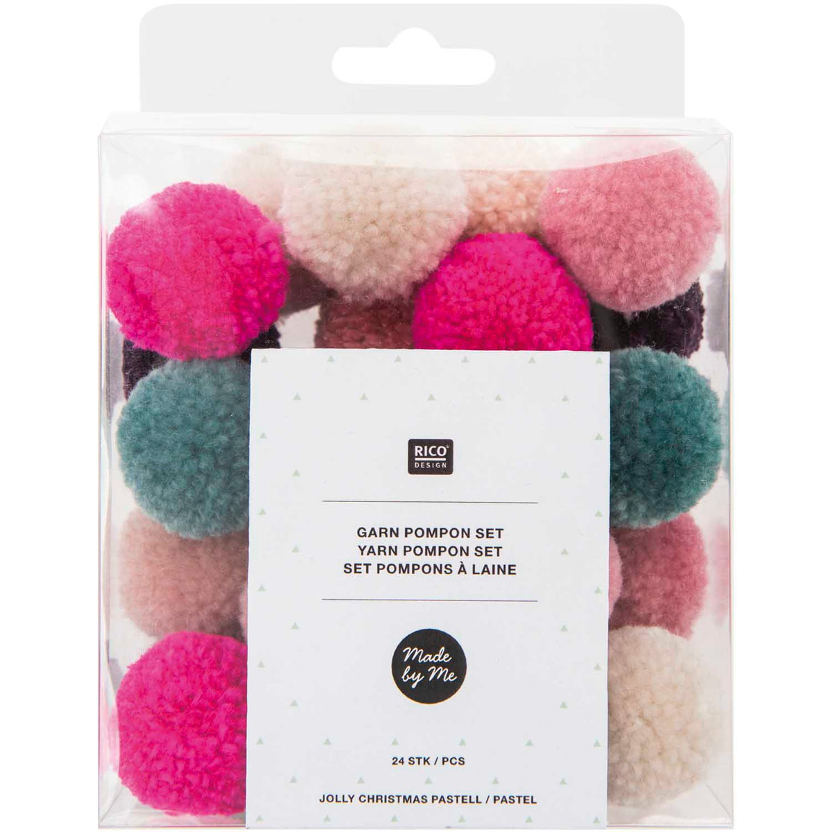 Rico Design Pompon-Set 24er in Jolly Christmas Farben