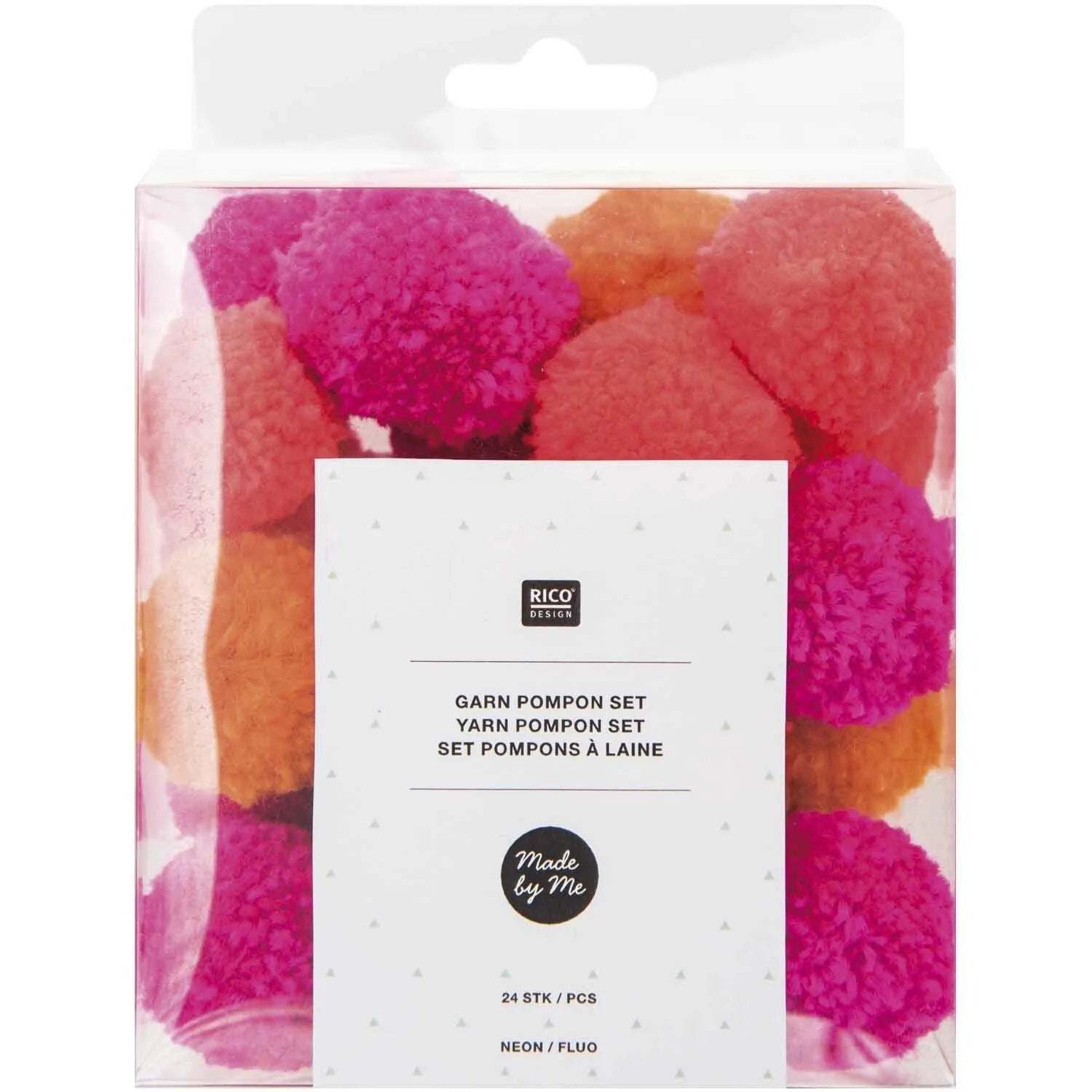 Fertige Neon-Pompons, 24 Stück von Rico Design