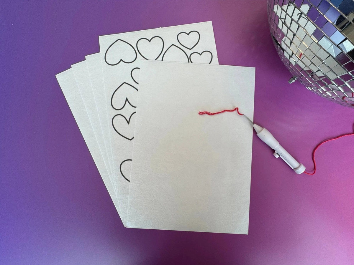 Wasserlösliches bedruckbares Stickpapier, A4 5er-Set von Craftinglove