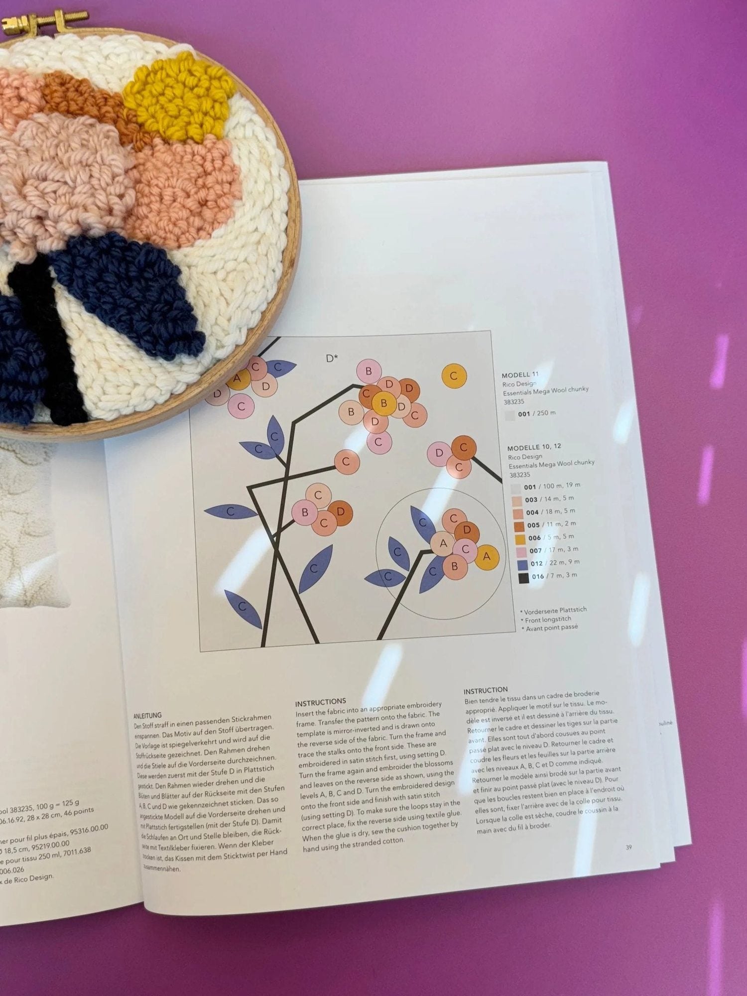 Rico Punch Needle book no. 1, open spread